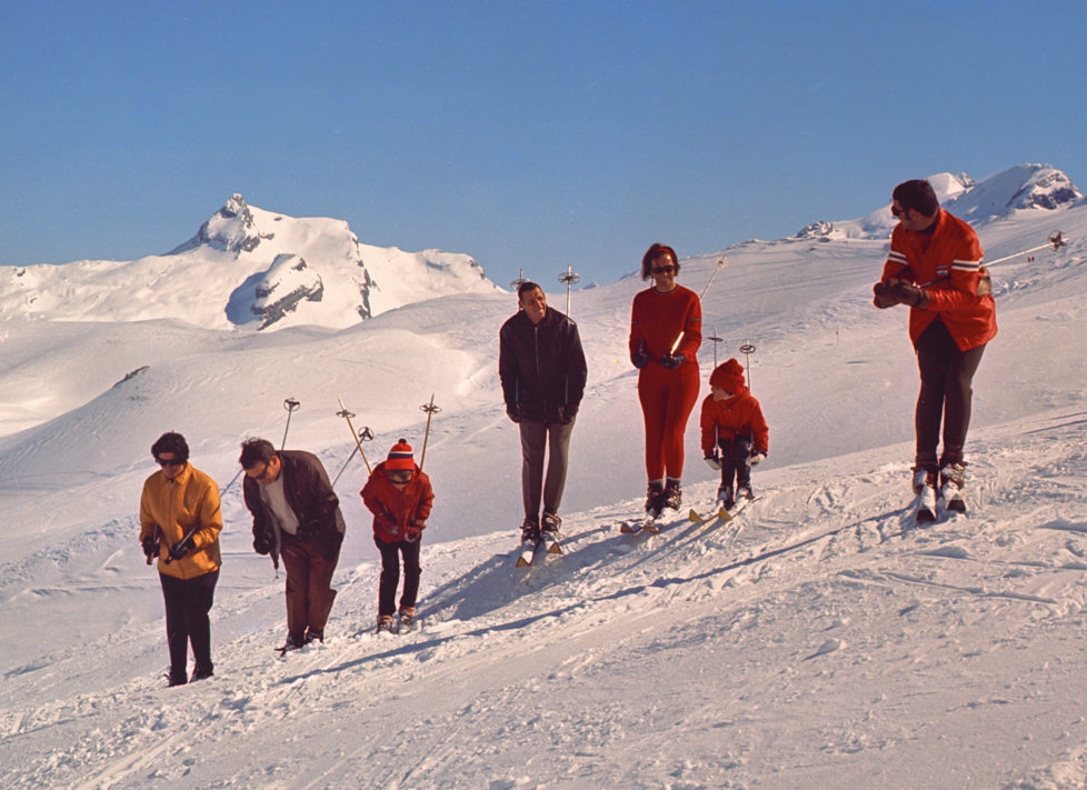 Familien-Skischule ca. 1965, aus Schnee-von gestern